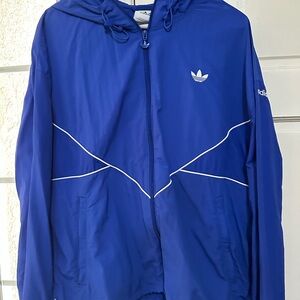 Vintage Adidas Men's Royal Blue Windbreaker